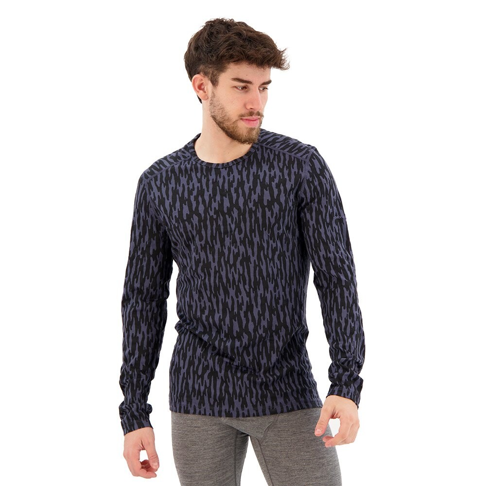 

Базовый слой Icebreaker 200 Oasis Crewe Macro Forms Merino Long, серый