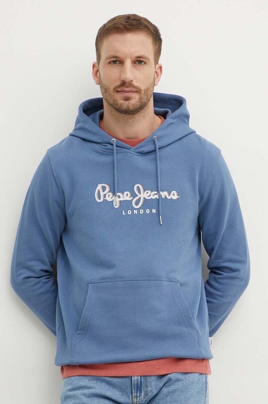 

Толстовка SAUL HOODIE из хлопка Pepe Jeans, синий