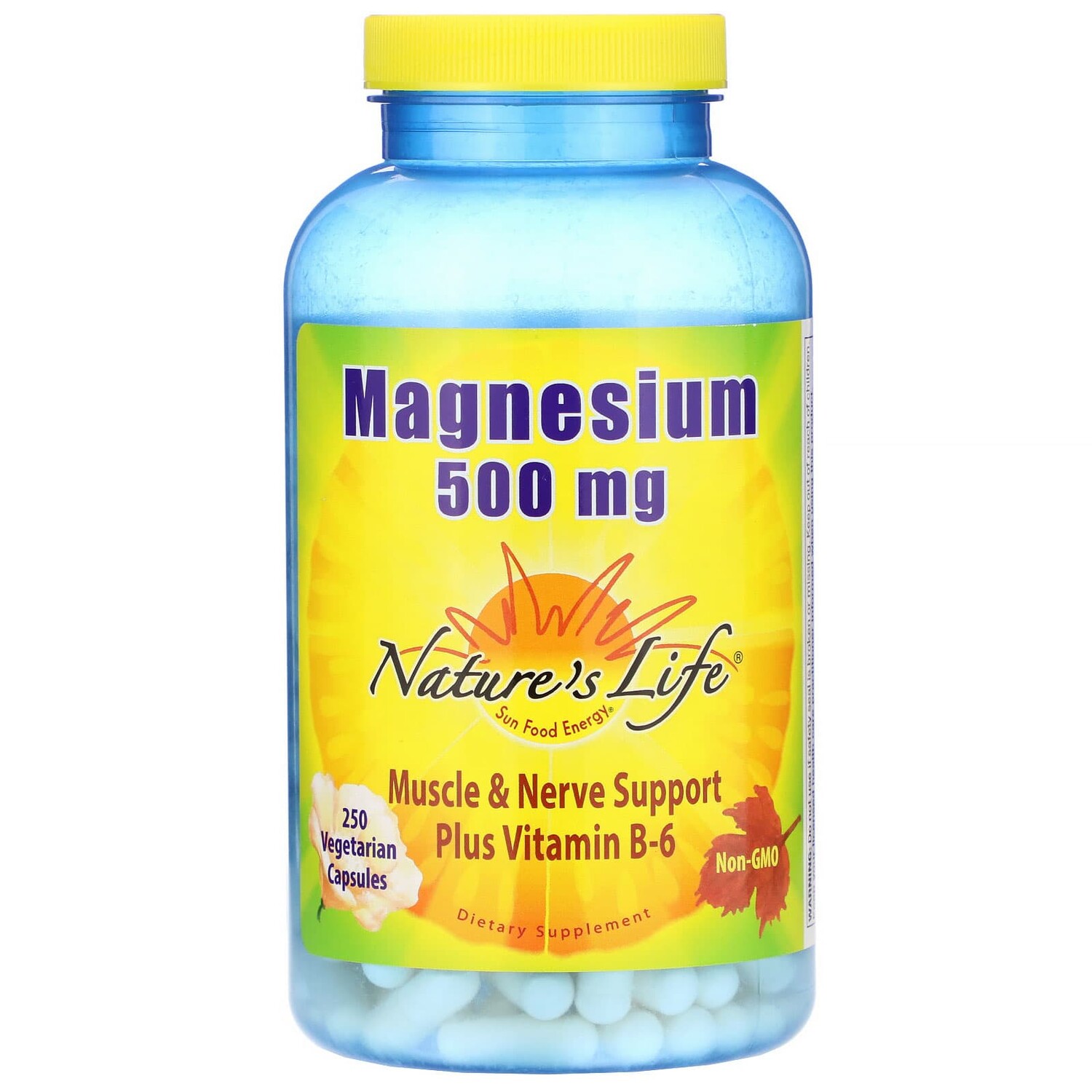 

Магний, 500 мг, 250 вегетарианских капсул, Nature's Life