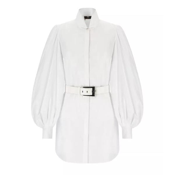 

Платье shirt dress with belt Elisabetta Franchi, белый
