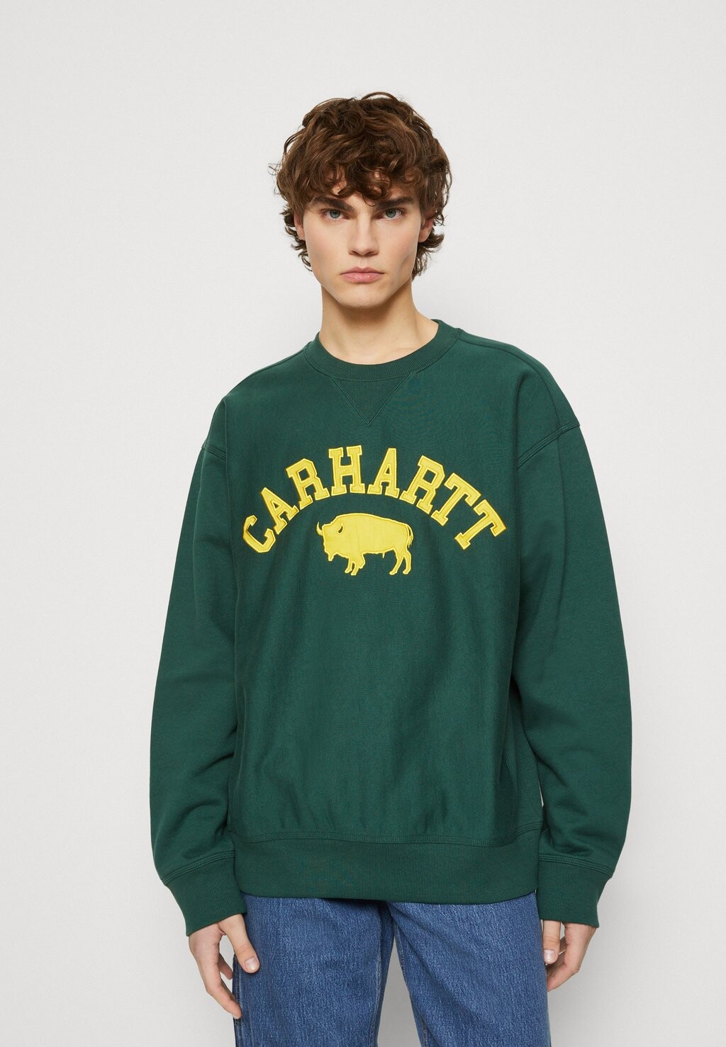 

Толстовка Carhartt WIP Locker, зеленый/желтый