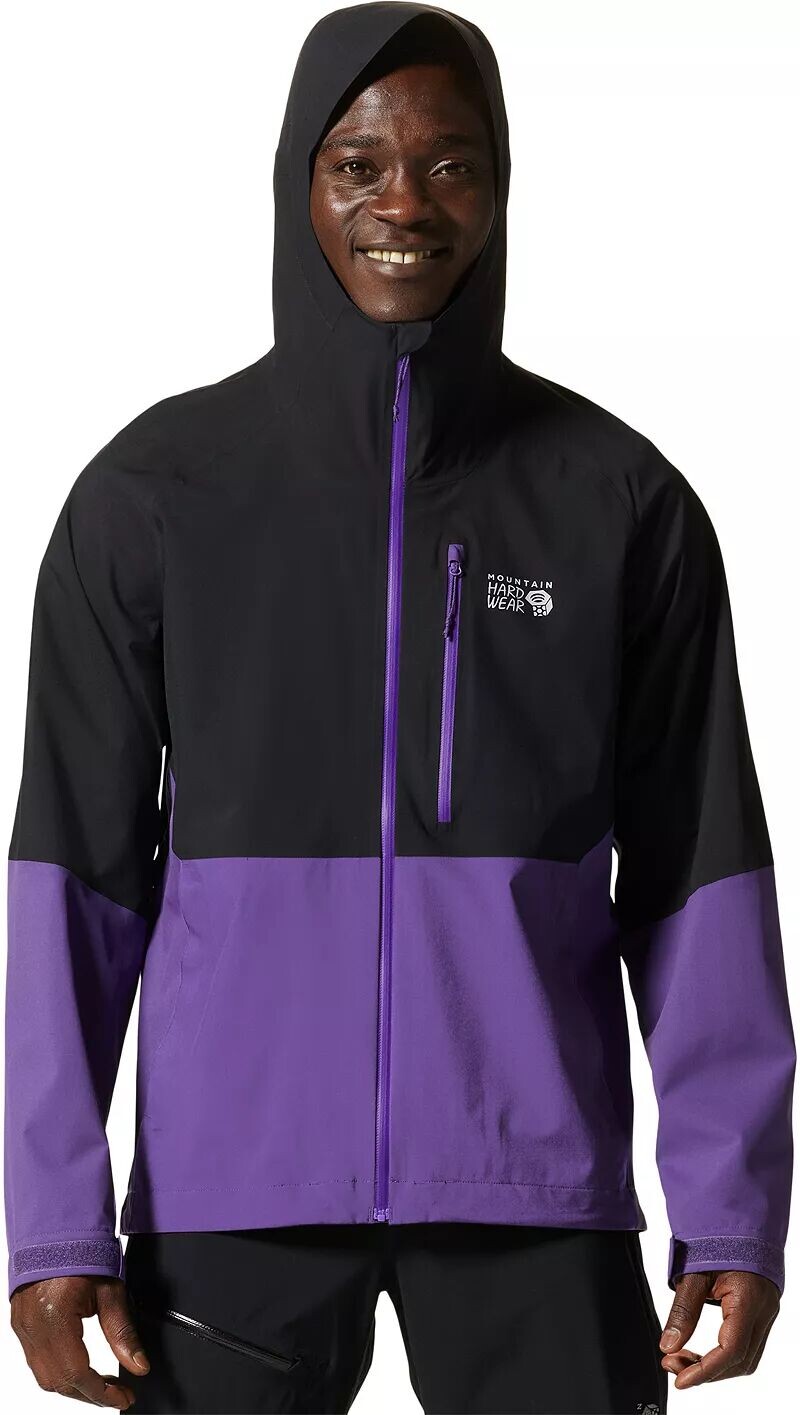 

Мужская эластичная куртка от дождя Mountain Hardwear с озоновым эффектом, фиолетовый