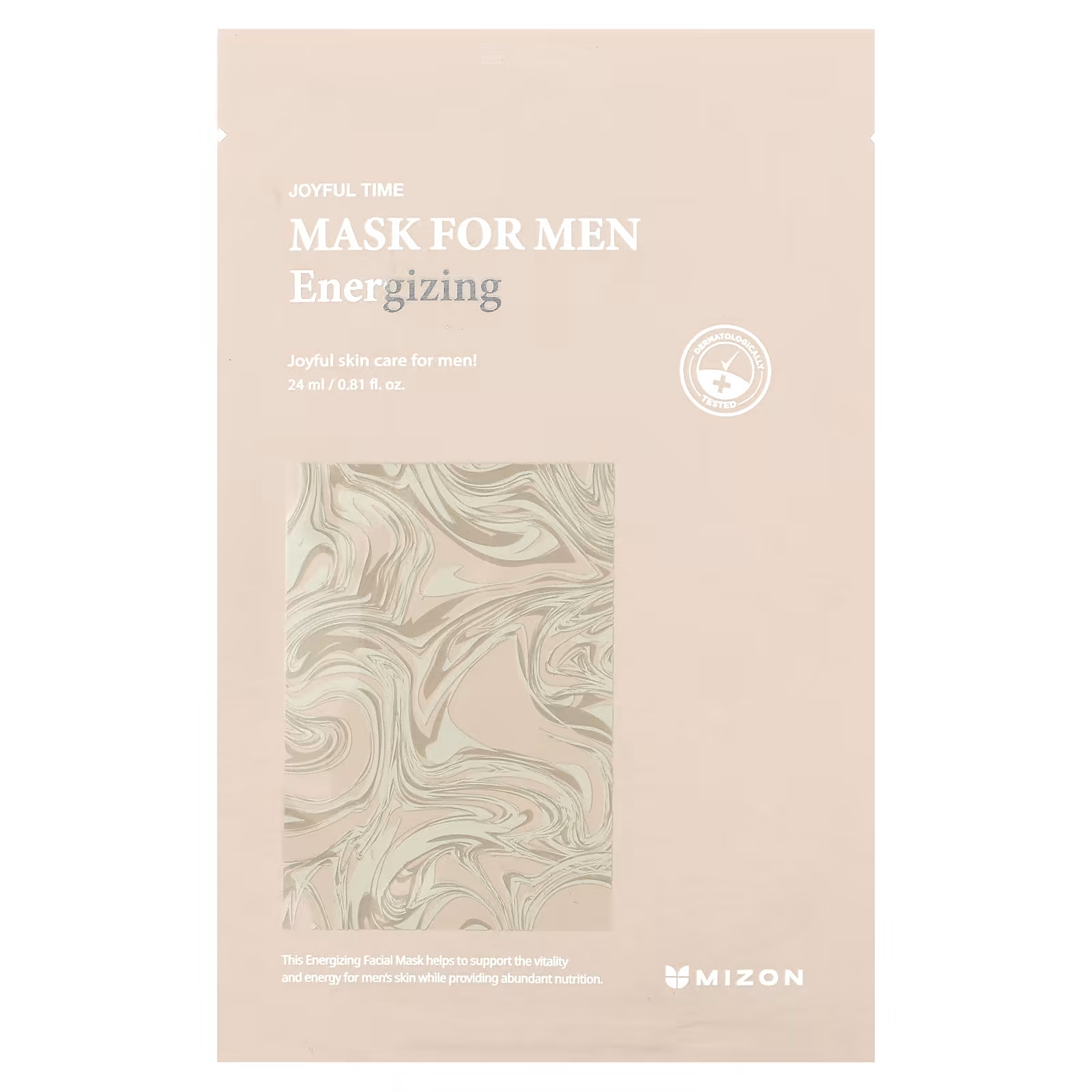 Маска тканевая Mizon Men Beauty Mask Energizing уход за лицом frudia бодрящая маска для лица с ягодами асаи