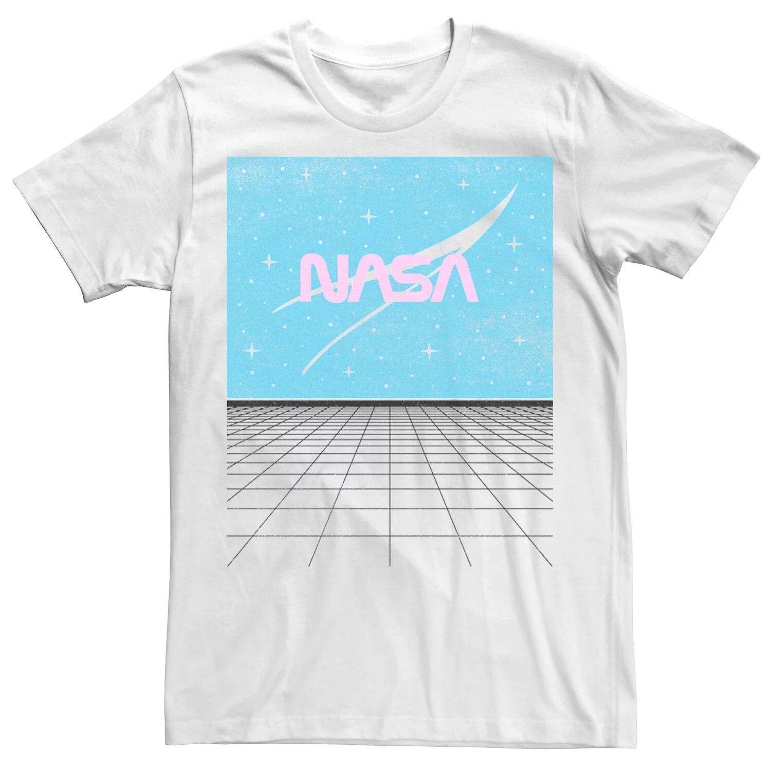 

Мужская футболка с логотипом NASA в стиле ретро и сеткой Licensed Character