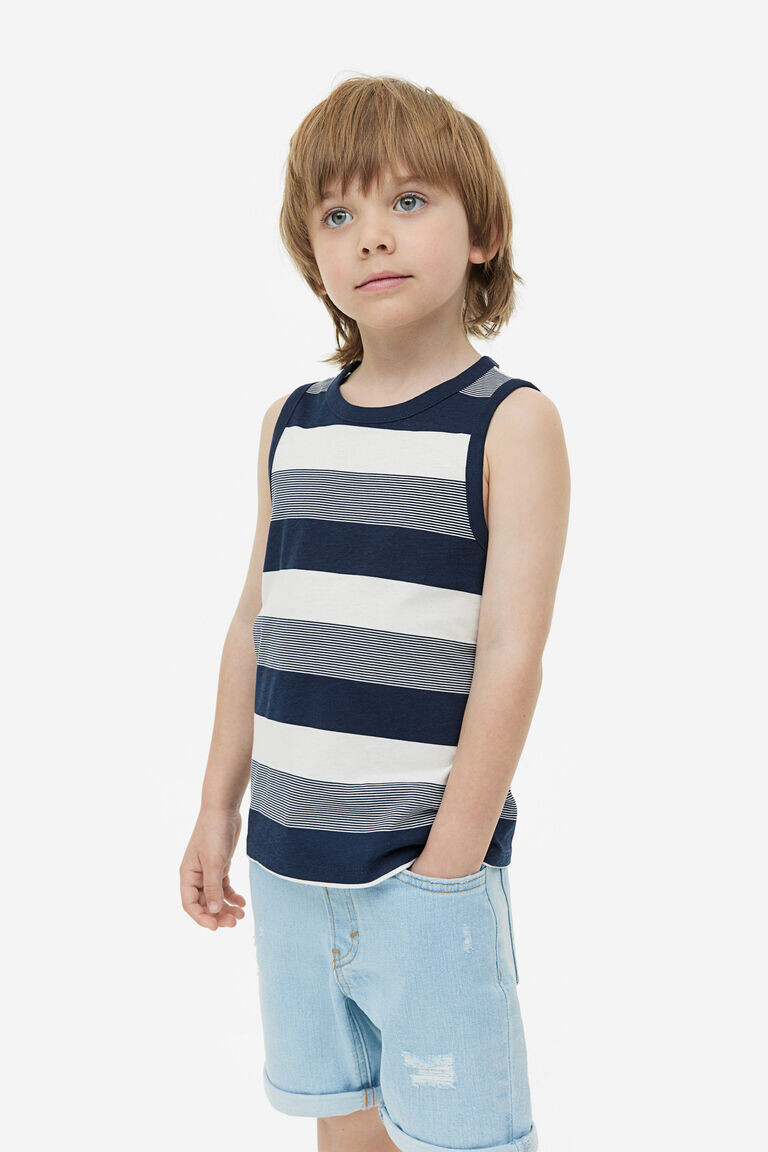 

2 пары хлопковых топов-жилетов H&M, синий