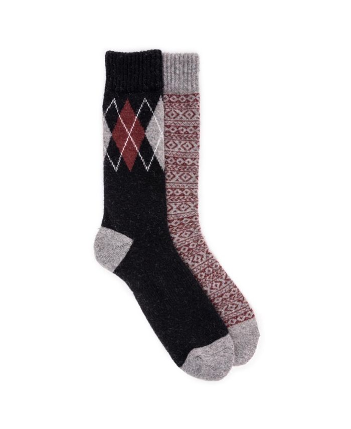 Набор из 2 пар мужских шерстяных носков MUK LUKS, красный