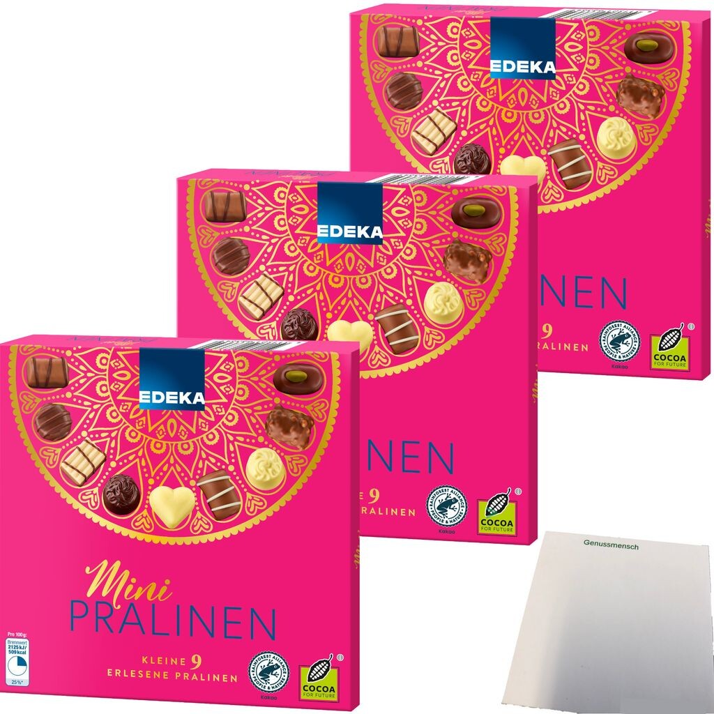 

EDEKA Mini Favorite Pieces Смесь пралине, набор из 3 шт. (3 упаковки по 100 г) + блок usy