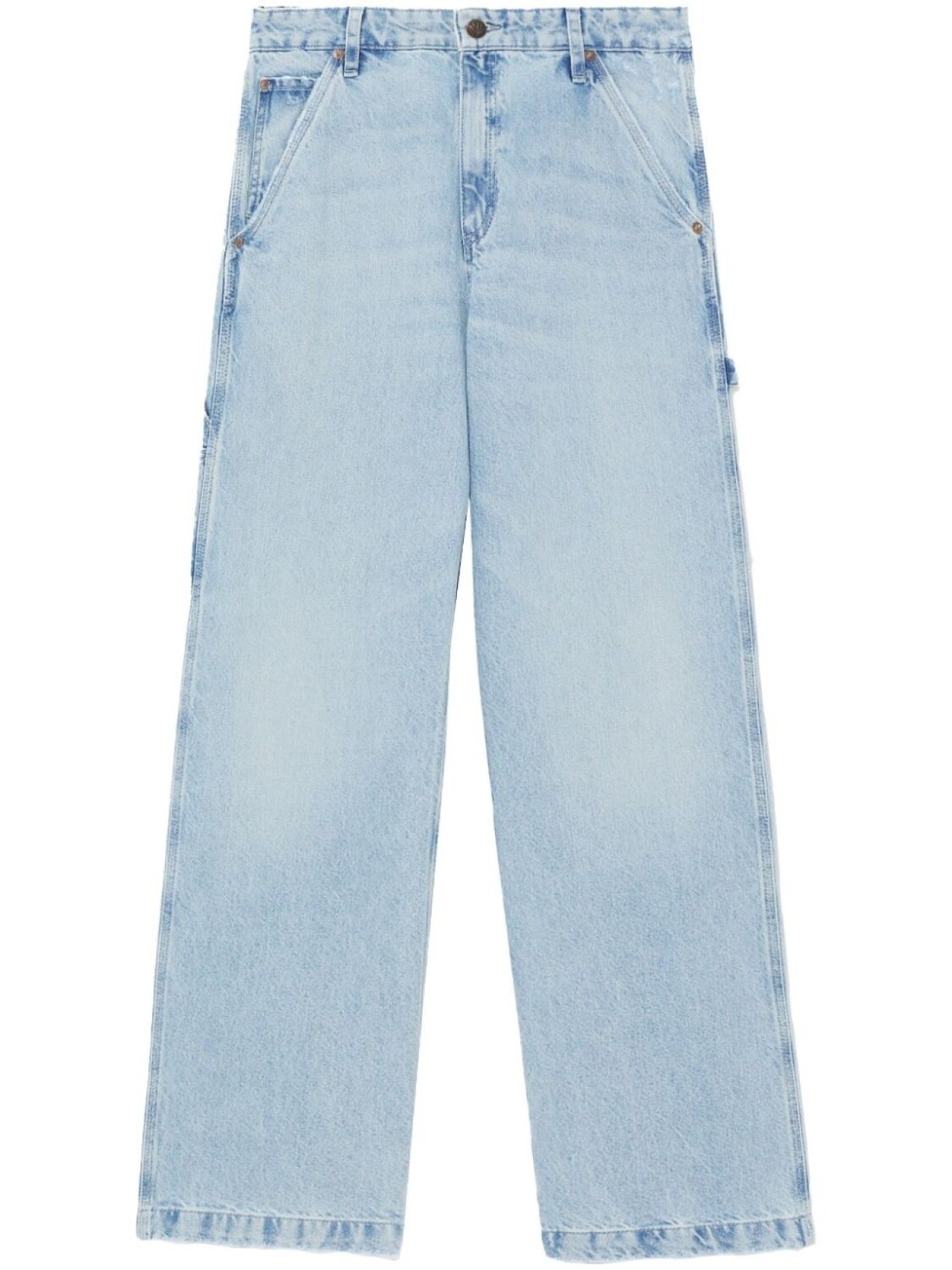 

rag & bone прямые джинсы с нашивкой-логотипом, синий