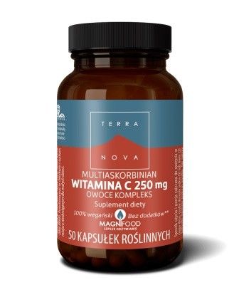 Terranova Multiaskrobinian Witamina C 250 mg Owoce Kompleks жидкий витамин С, 50 шт.