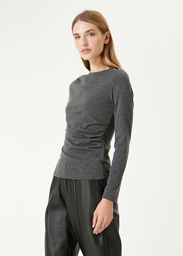 

Драпированная блузка Beymen Collection, антрацит