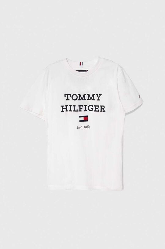 

Детская хлопковая футболка Tommy Hilfiger, белый