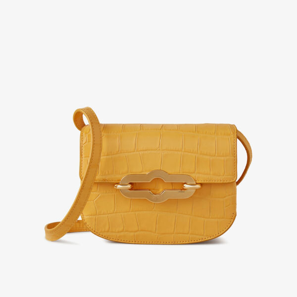 

Сумка через плечо из кожи Pimlico с крокодиловым эффектом Mulberry, желтый