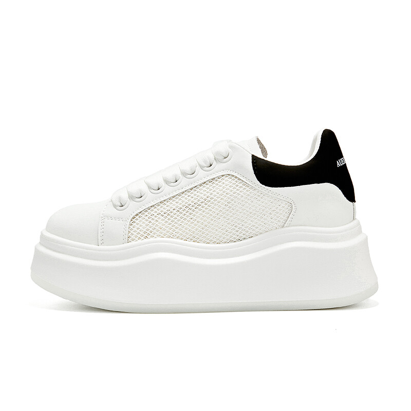 

Кроссовки BURGELY Skateboarding Shoes Women's Low-top White/Black, белый/черный