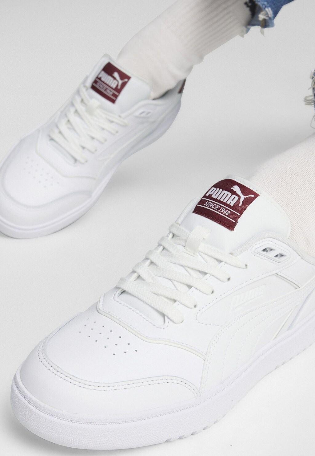 

Низкие кроссовки Doublecourt Puma, цвет white team regal red