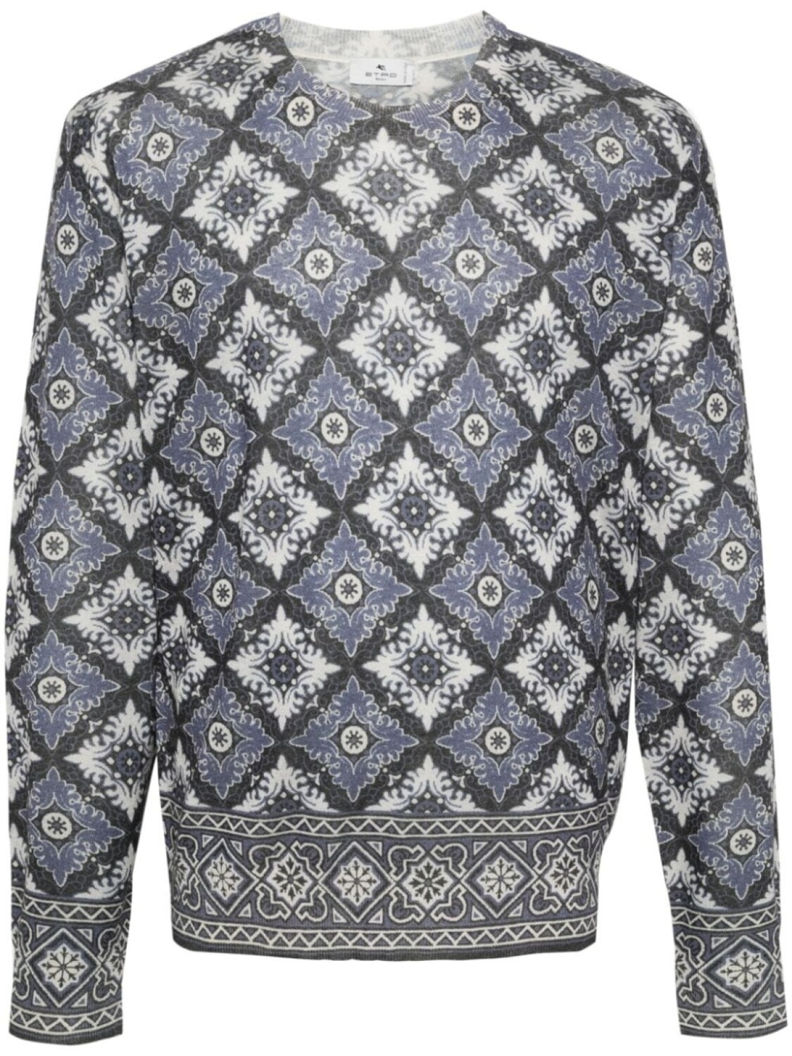 

ETRO жаккардовый джемпер с узором, черный