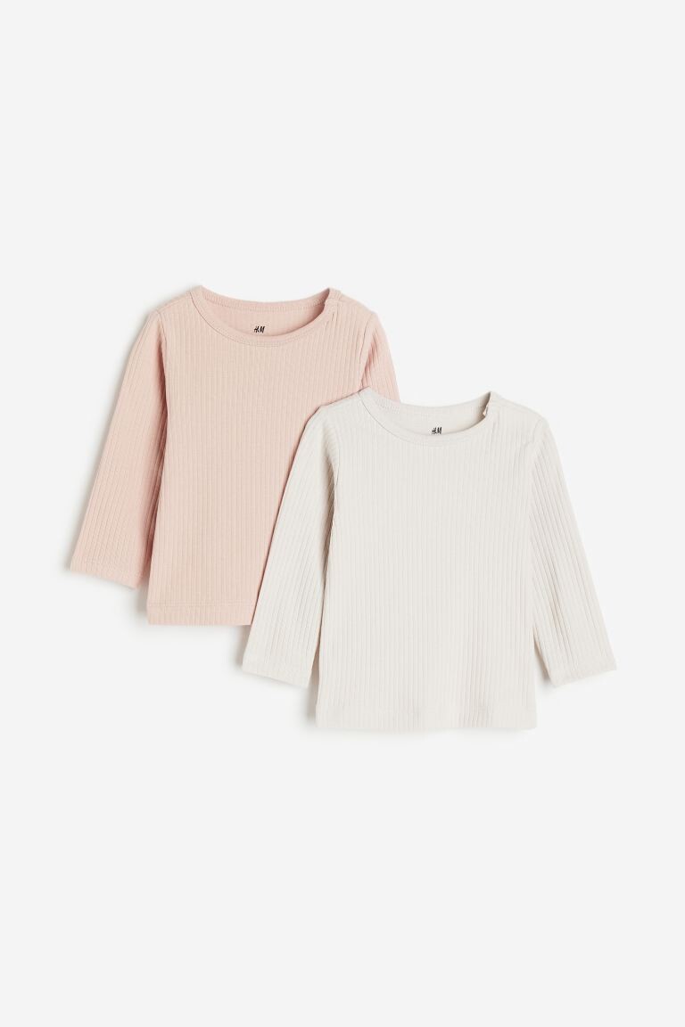 

Комплект из двух топов из джерси в рубчик H&M