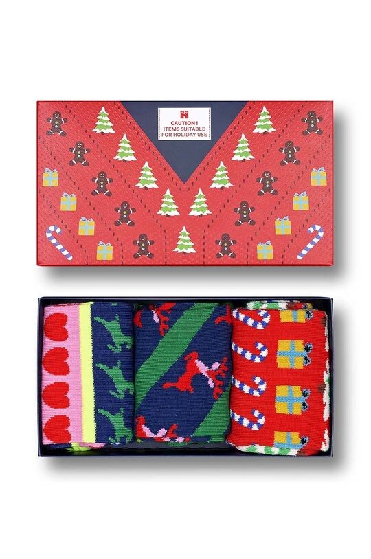 

Рождественские носки, 3 шт. Happy Socks, мультиколор