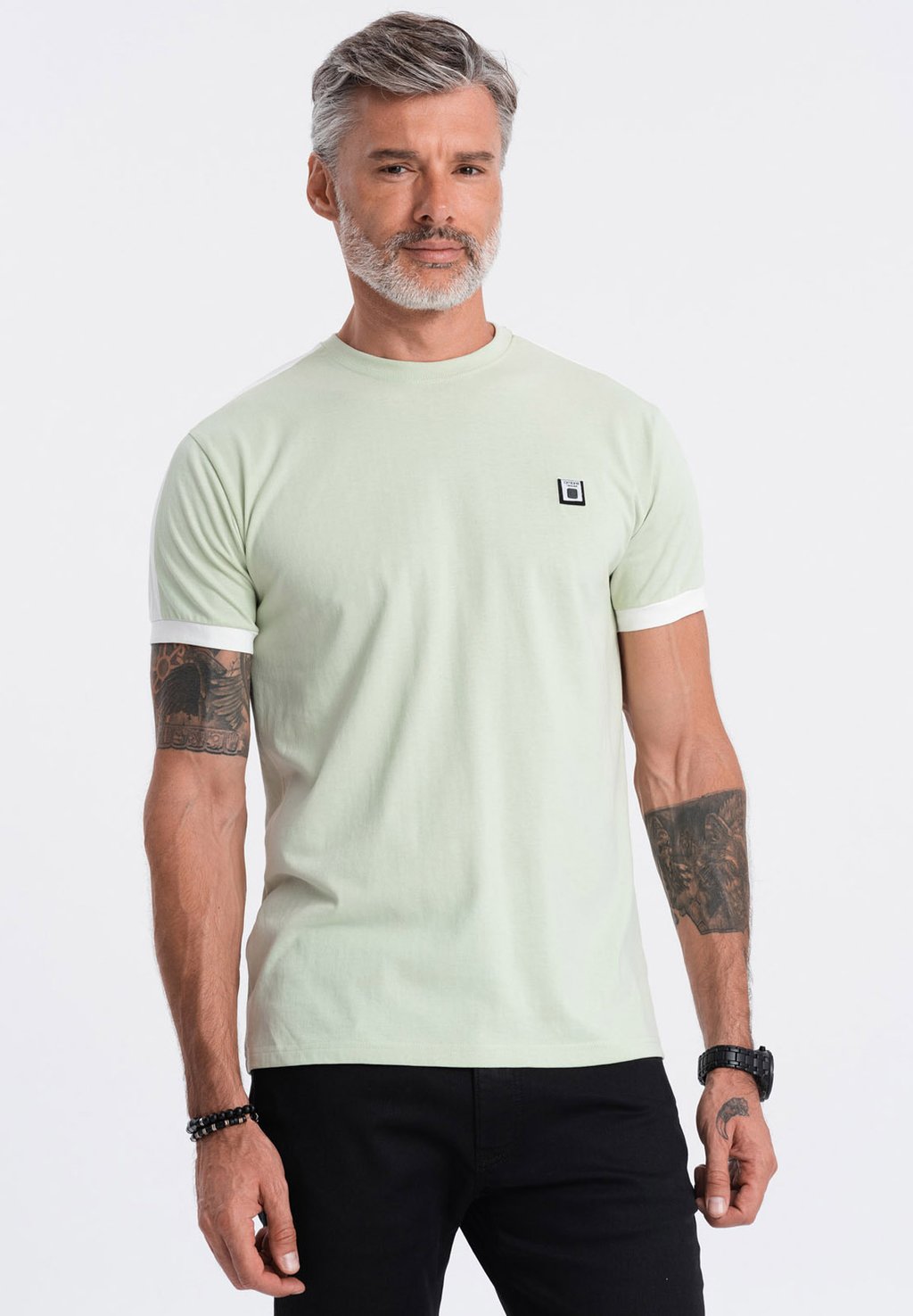 Базовая футболка With Contrasting Ombre, цвет llight mint