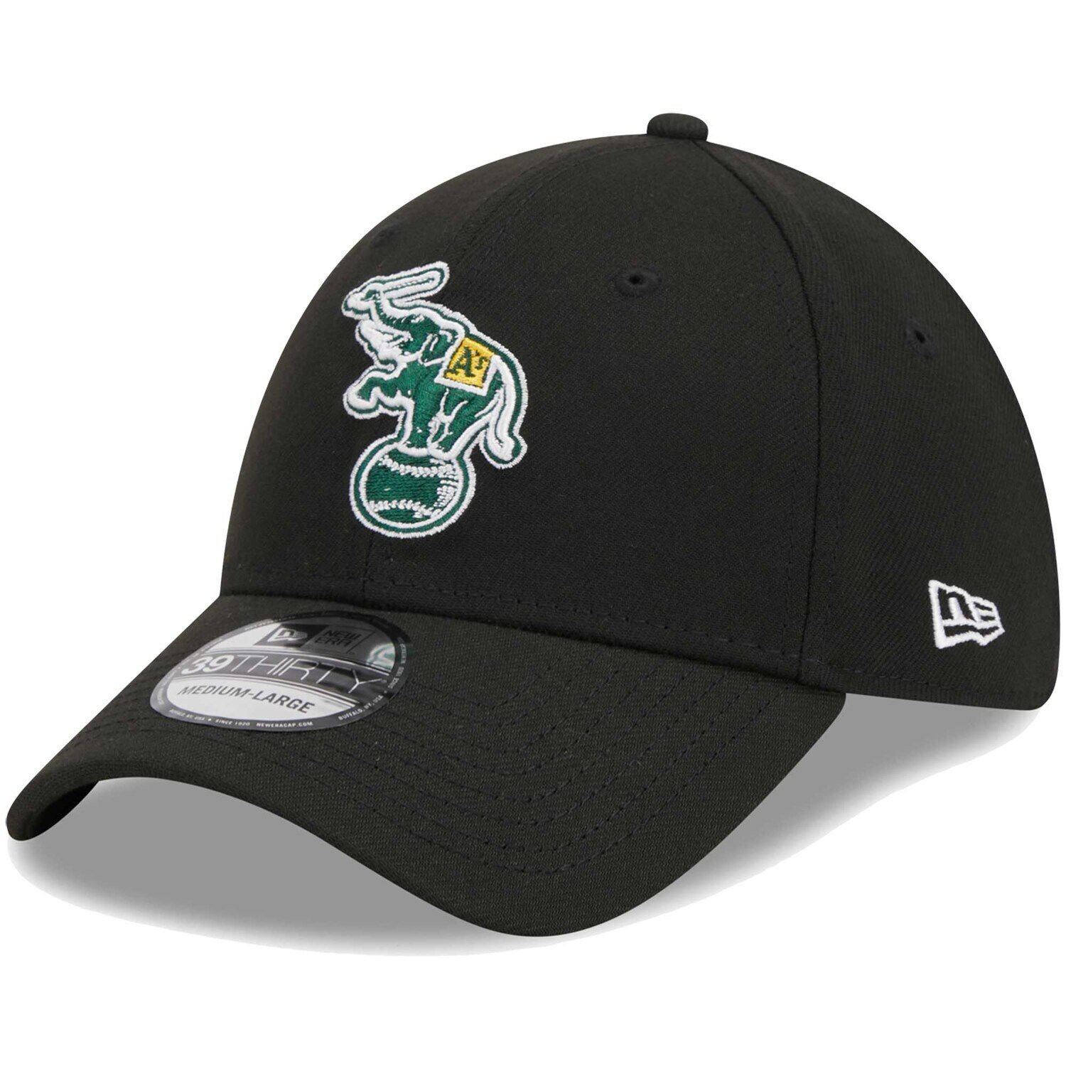 

Мужская гибкая кепка New Era Black Oakland Athletics Logo 39THIRTY
