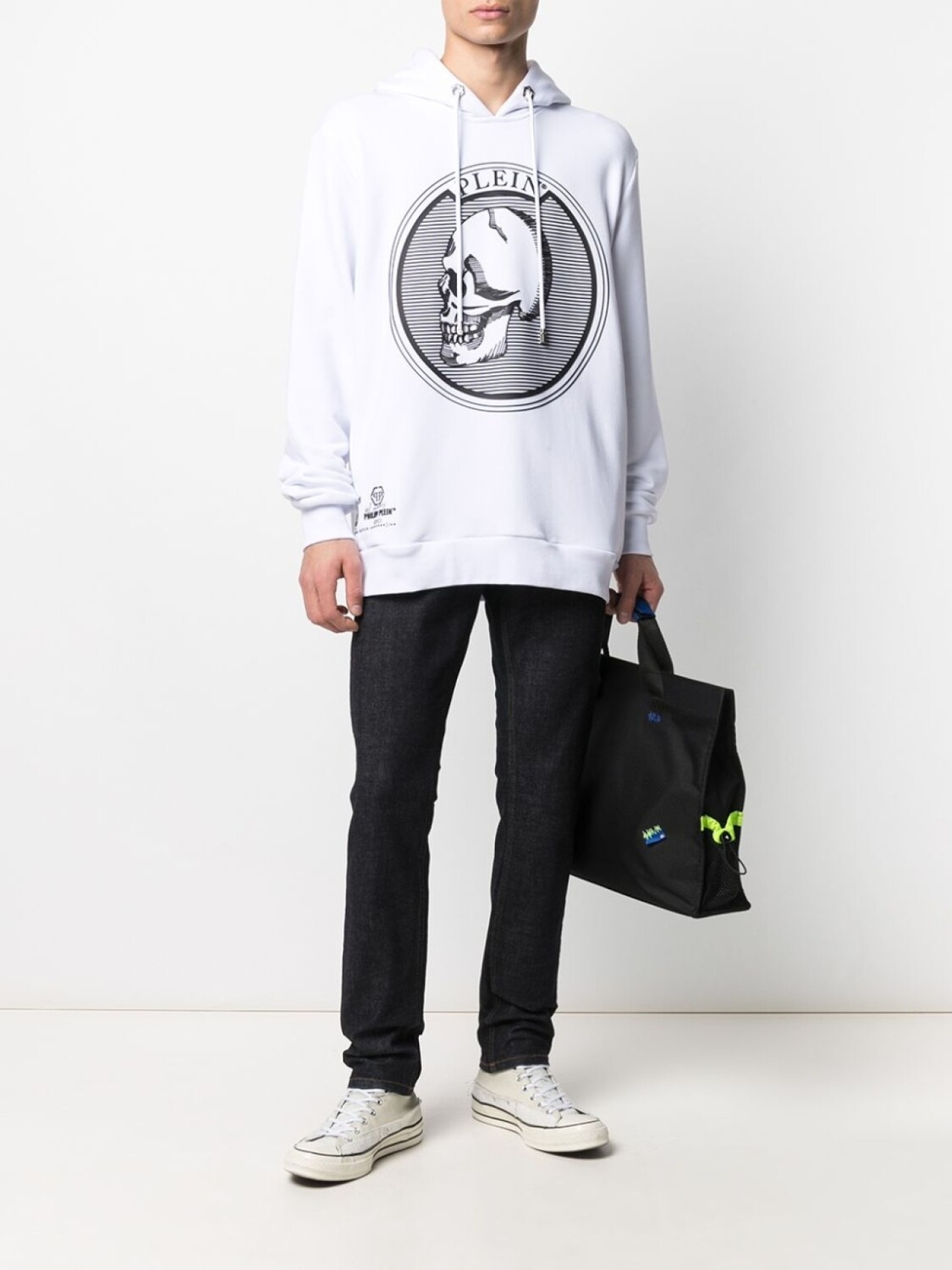 

Philipp Plein худи с принтом Skull, белый