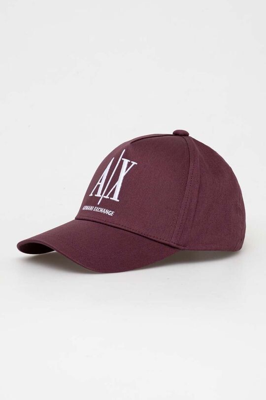 

Хлопковая кепка Armani Exchange, бордовый
