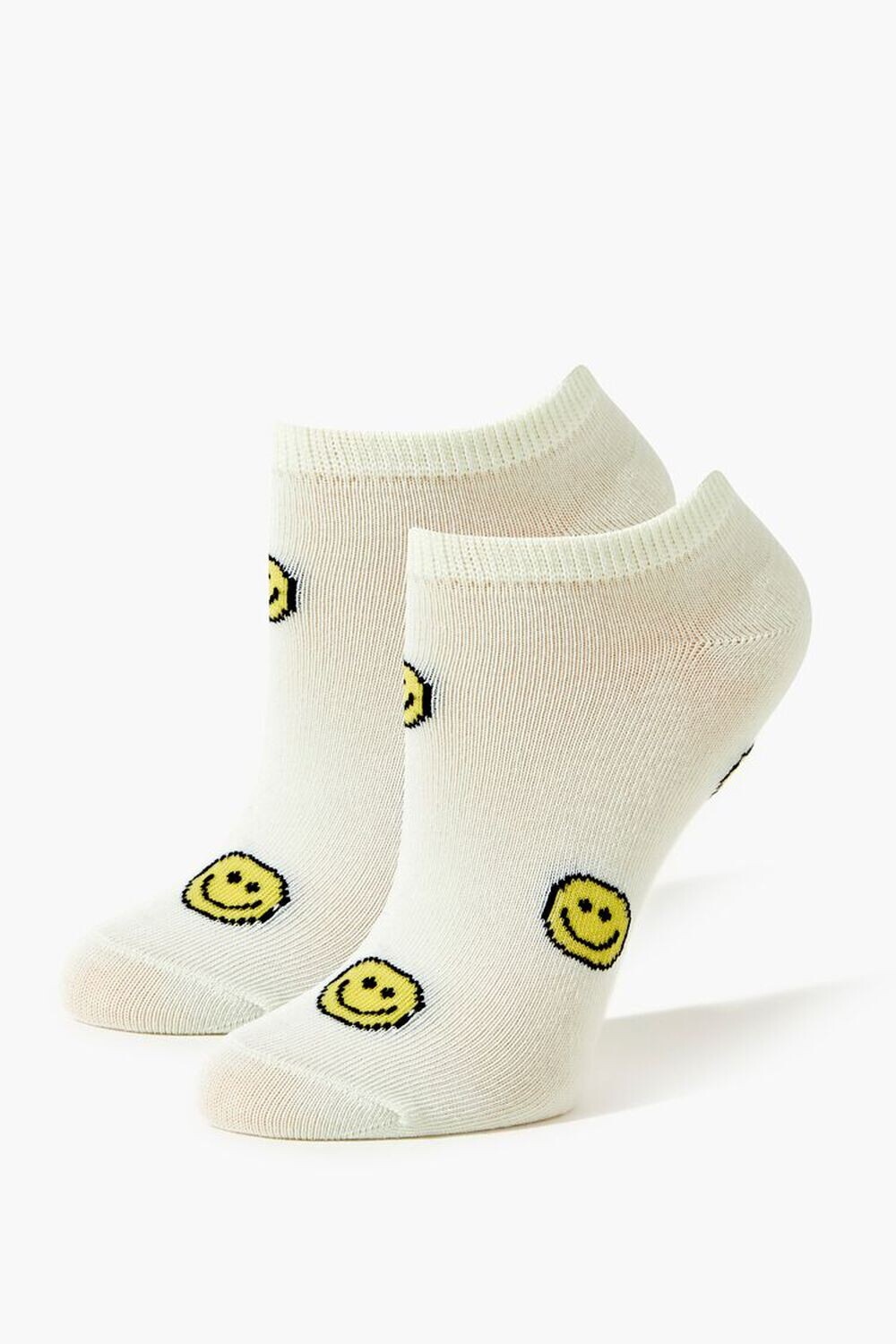 

Носки до щиколотки с принтом Happy Face Forever 21, кремовый