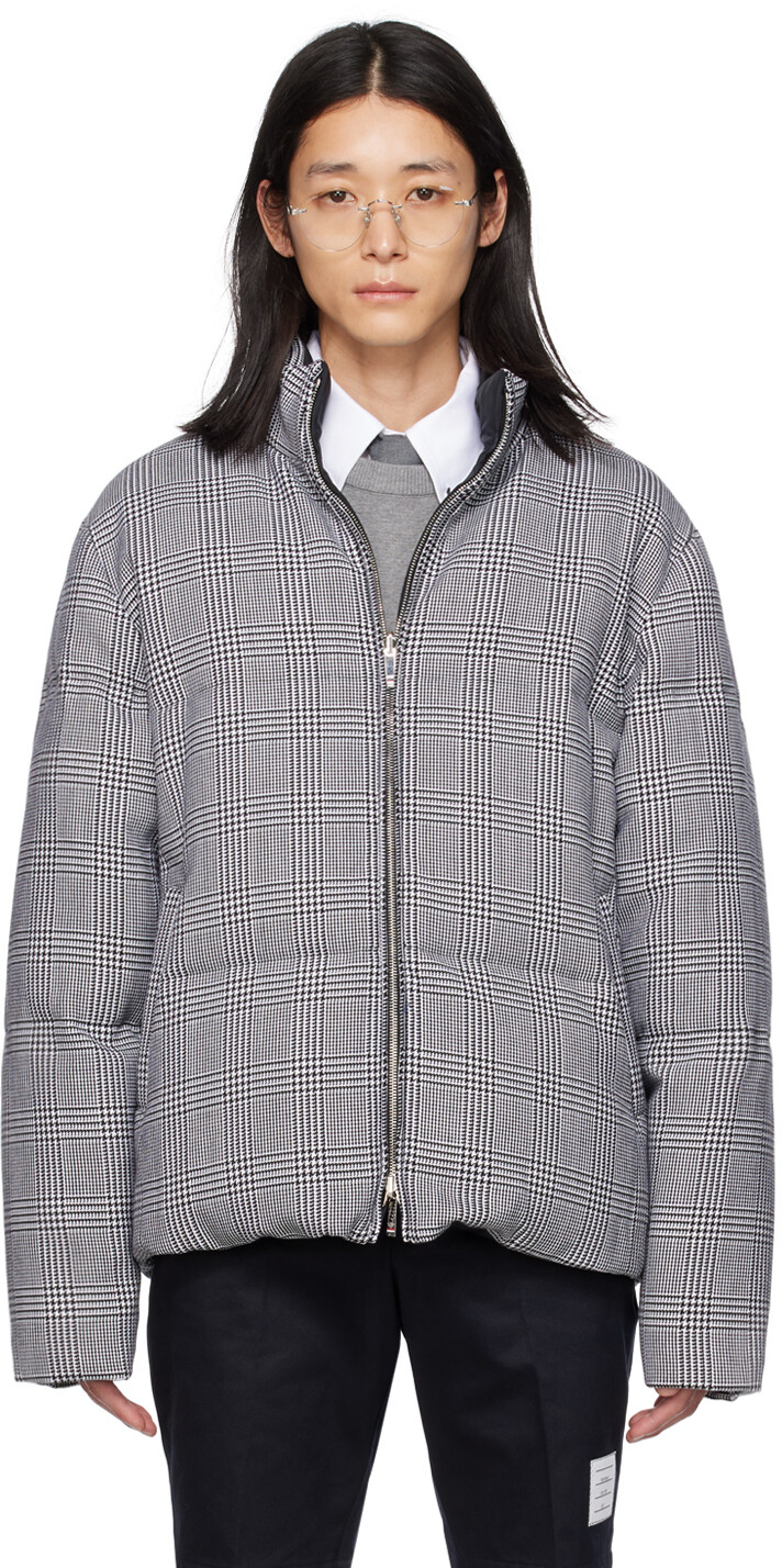 

Двусторонний пуховик с 4 перекладинами Black & White Черный/Белый Thom Browne