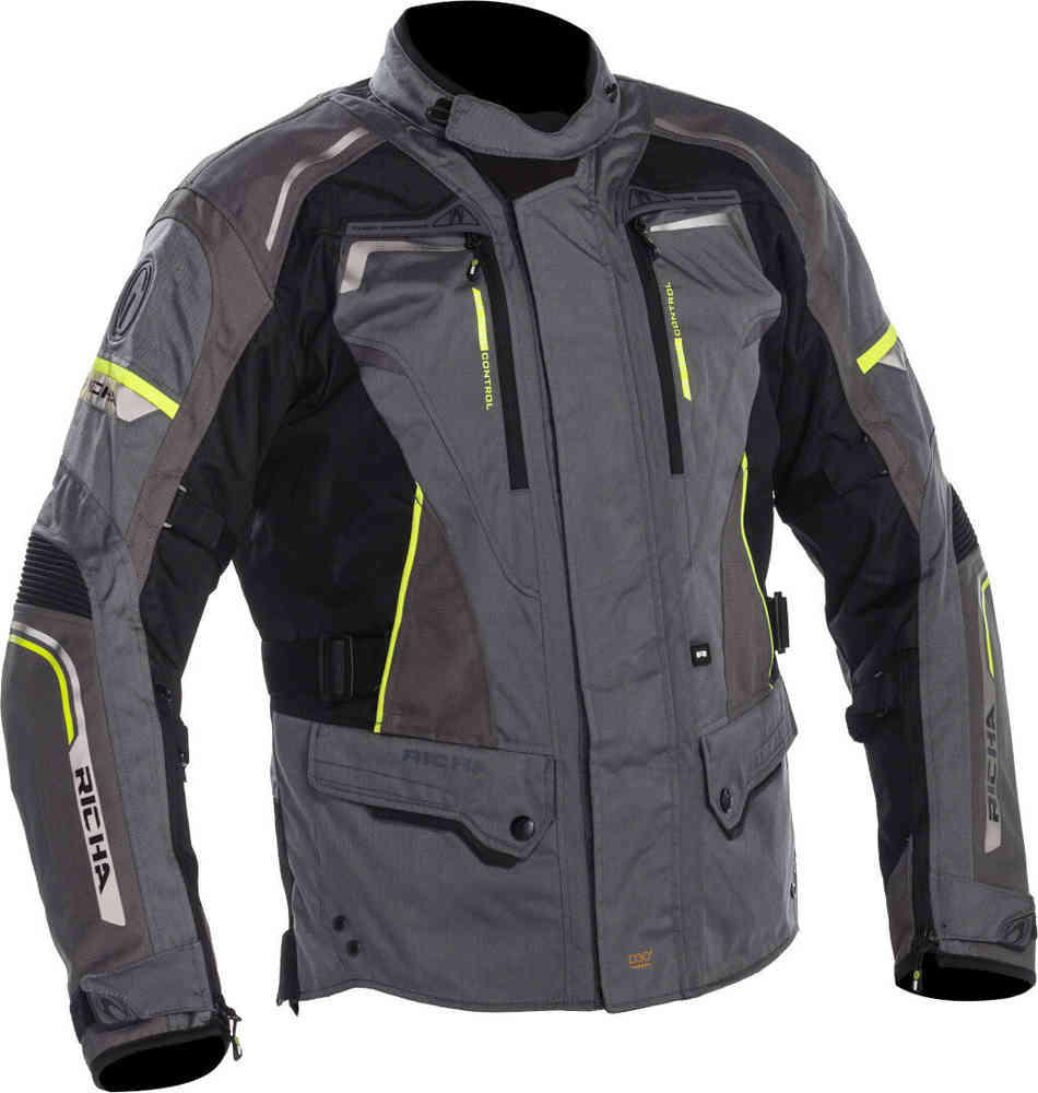 Водонепроницаемая мотоциклетная текстильная куртка Infinity 2 Richa, серый/черный/желтый