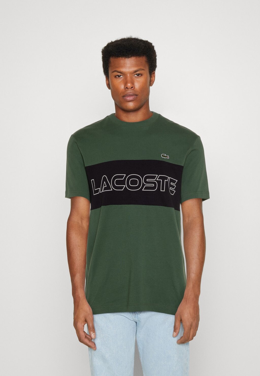 

Футболка с принтом Lacoste, Серый