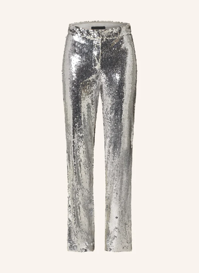 

Брюки марлен с пайетками Gina Tricot, серебряный