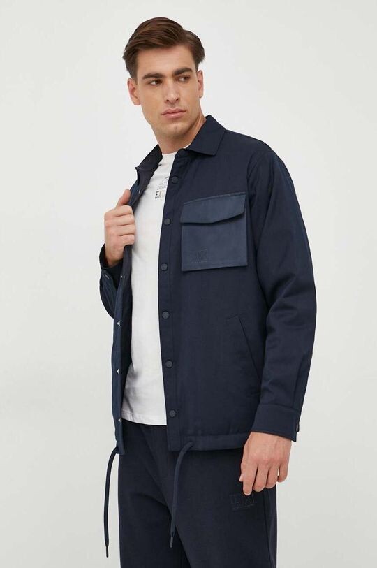 

Куртка из смесовой шерсти Armani Exchange, темно-синий