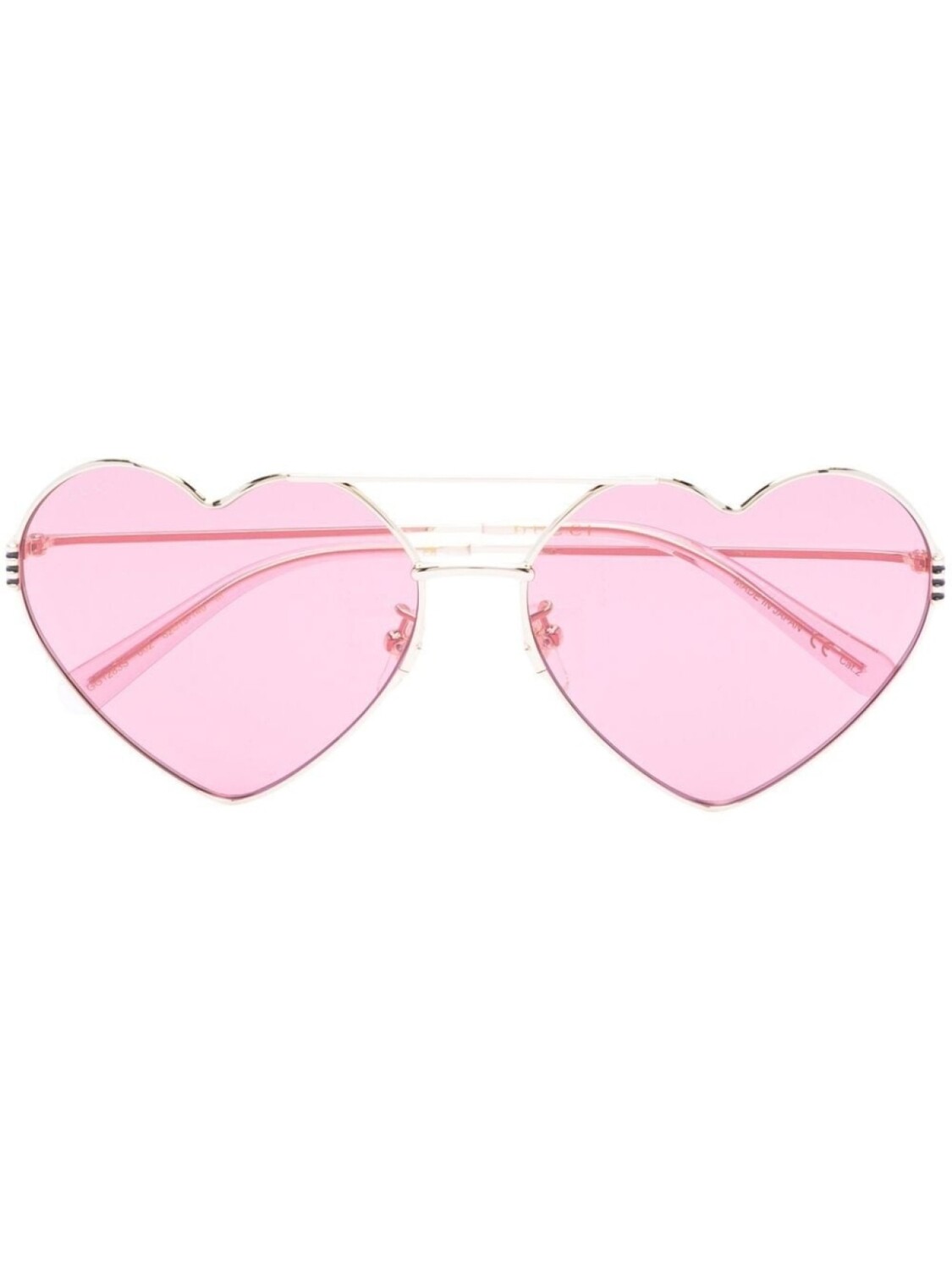 

Gucci Eyewear солнцезащитные очки с оправой в форме сердца, золотой
