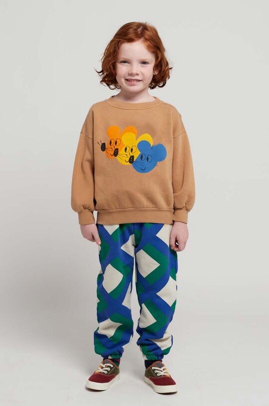 

Детский хлопковый свитшот Bobo Choses, коричневый