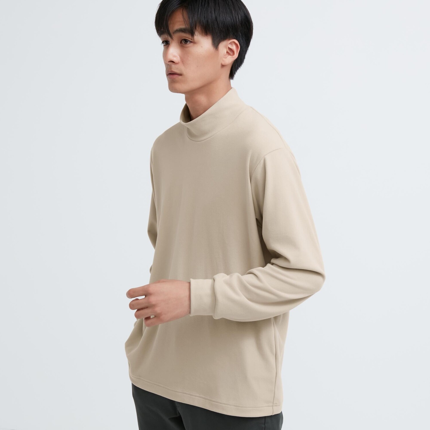 

Водолазка из эластичного флиса Uniqlo, бежевый