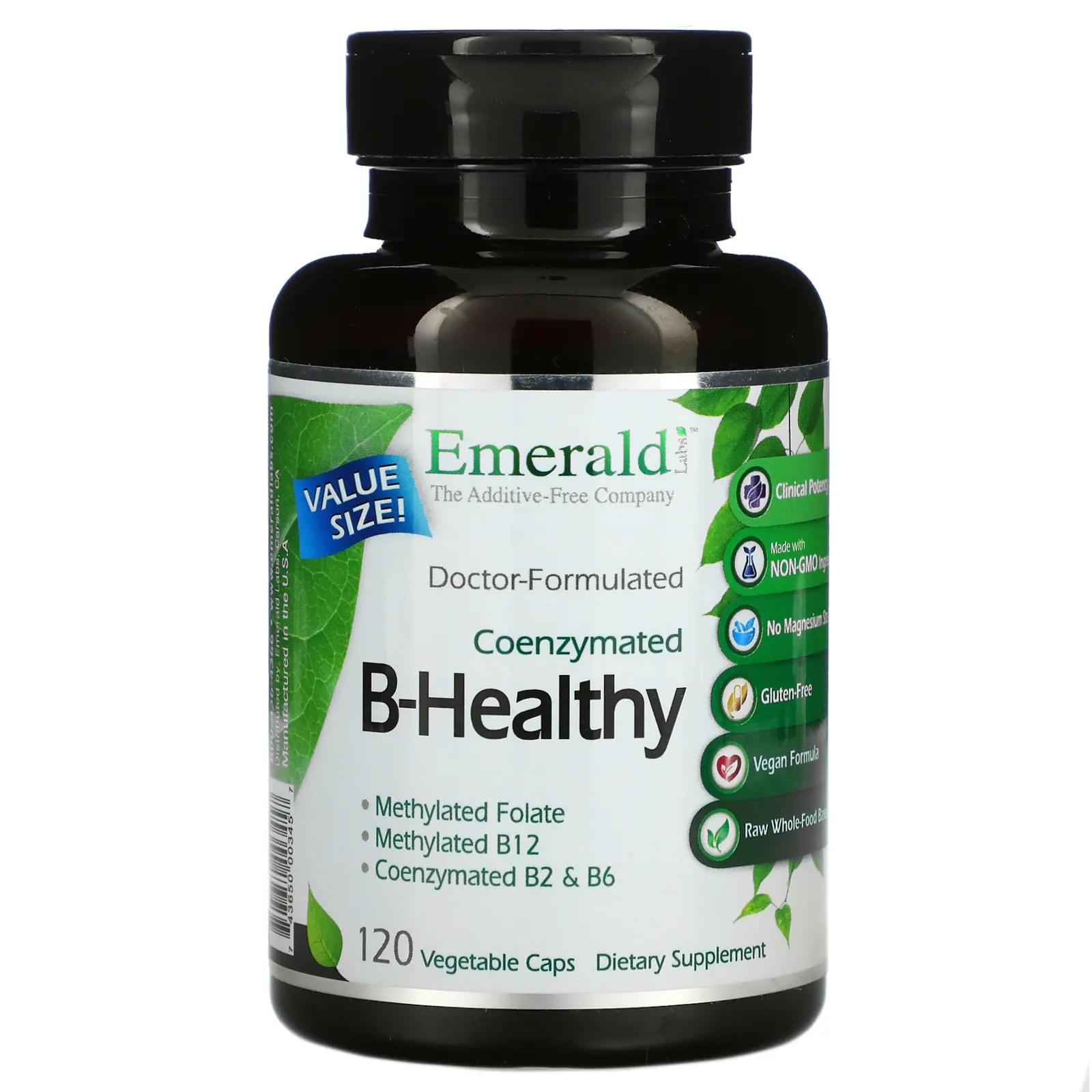 Emerald Laboratories Coenzymated B-Healthy 120 растительных капсул метилированный витамин b emerald laboratories 120 растительных капсул