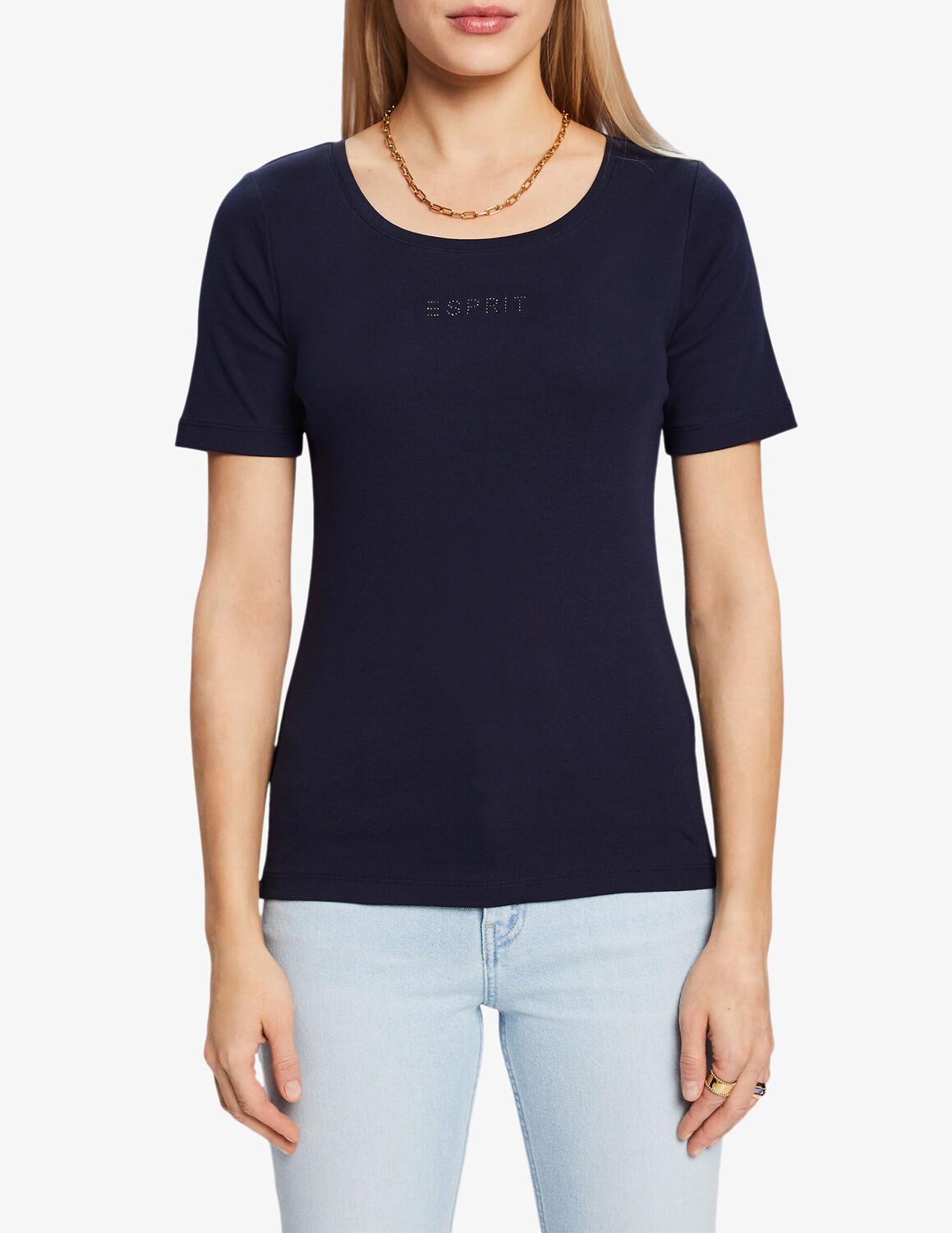 

Хлопковая футболка ESPRIT, синий