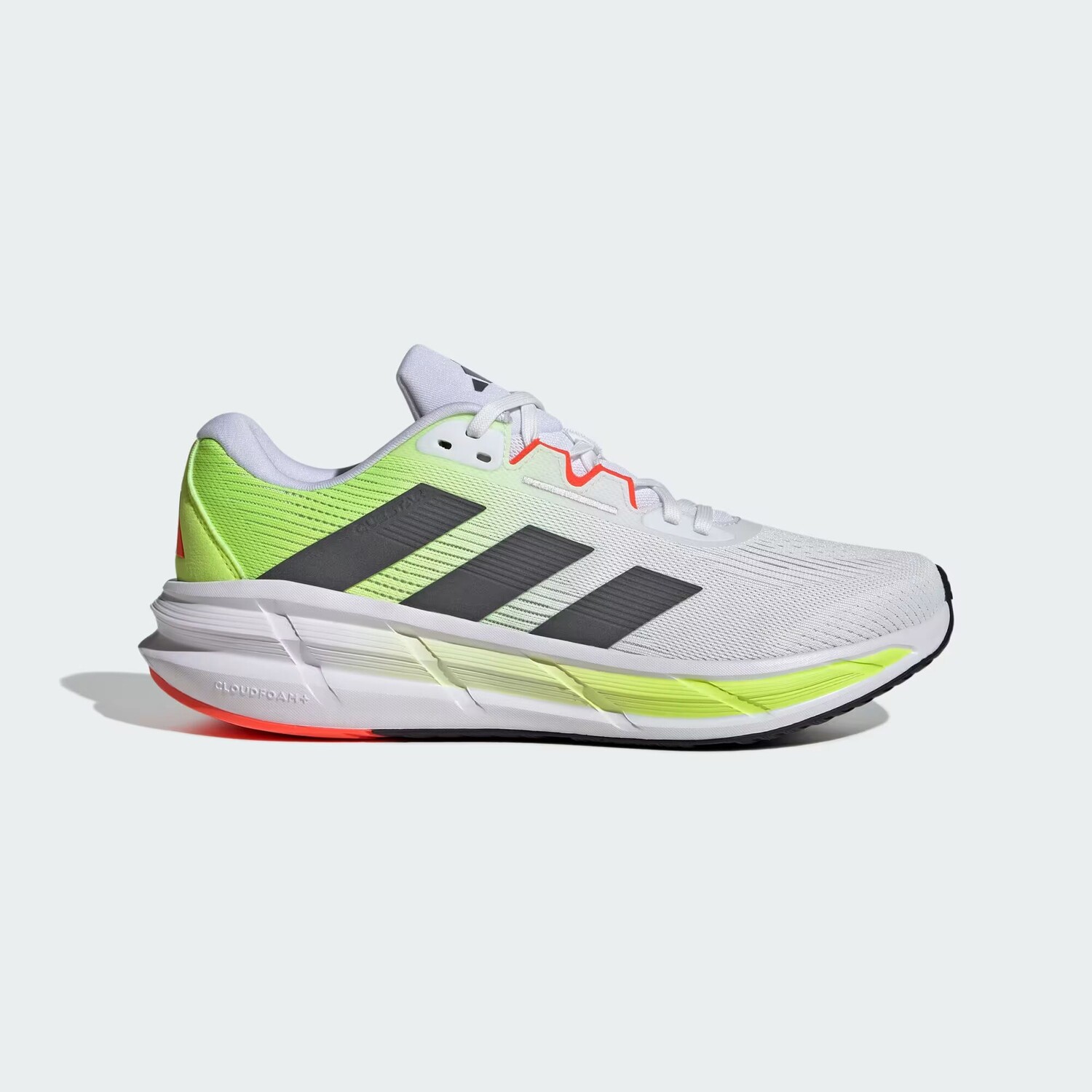 

Кроссовки Квестар 3 Adidas, цвет Cloud White/Grey Five/Lucid Lemon