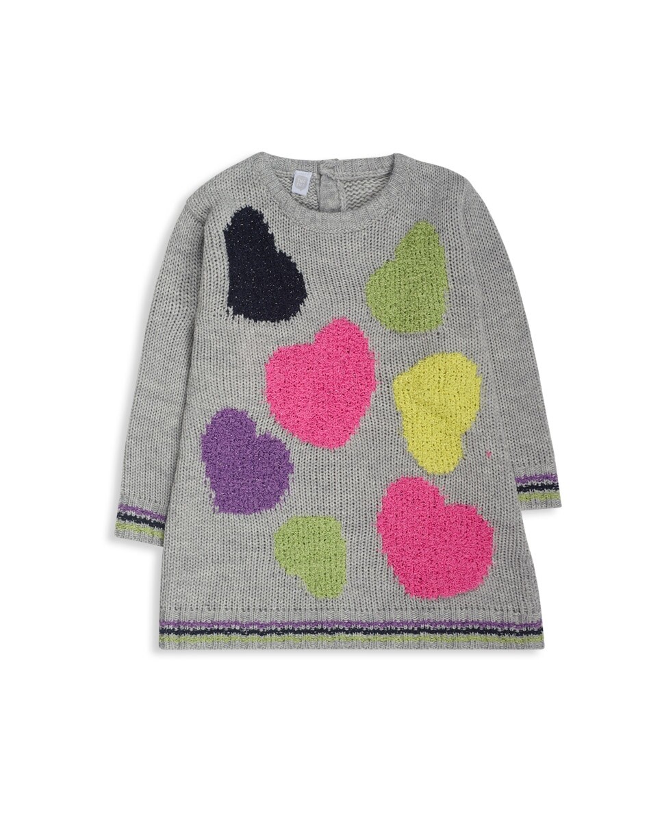 

Серое трикотажное платье для девочки Tuc tuc, серый