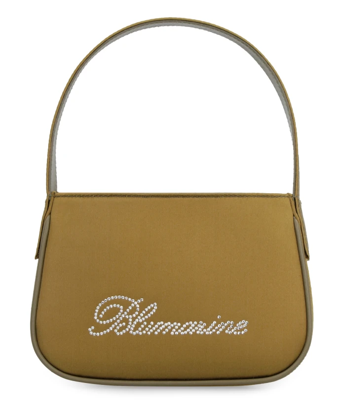 

Атласная сумочка с принтом из стразов Blumarine, зеленый