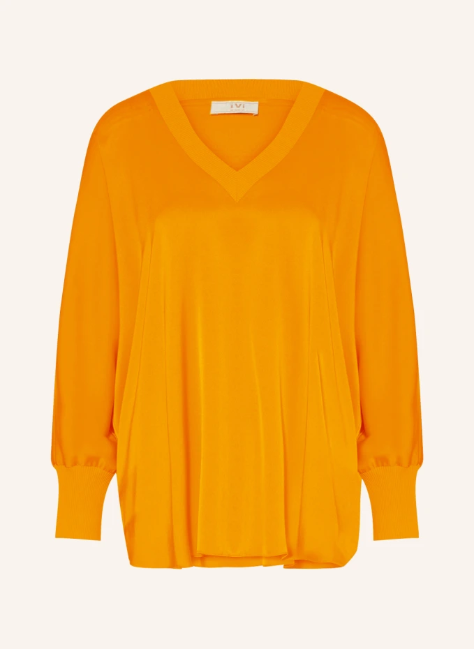 Шелковая блузка-рубашка Ivi Collection, желтый