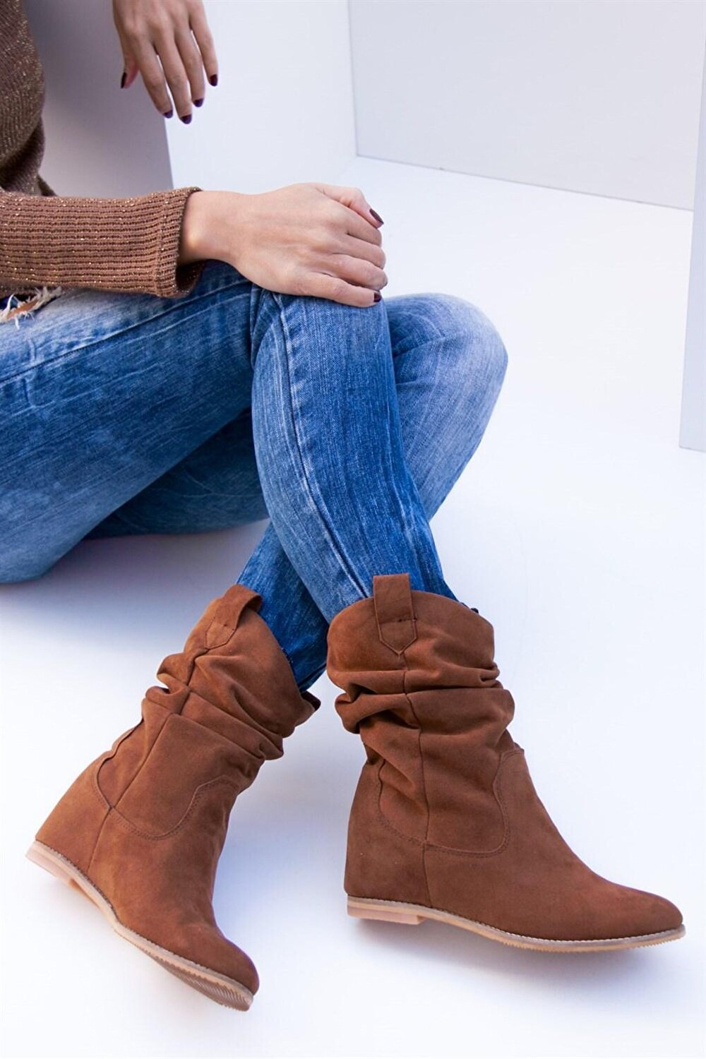 

C735041202 Светло-коричневые женские ботинки Fox Shoes, Коричневый
