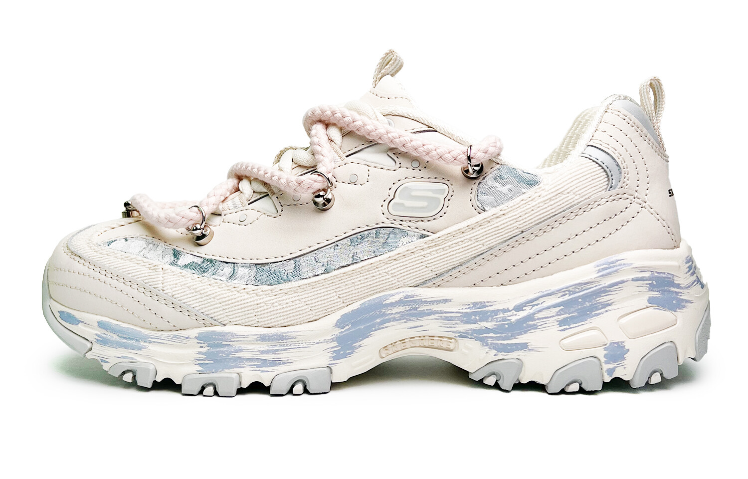 

Кроссовки Skechers D"Lites 1.0 Chunky Sneakers Women's Low-top White/Blue/Pink, голубой