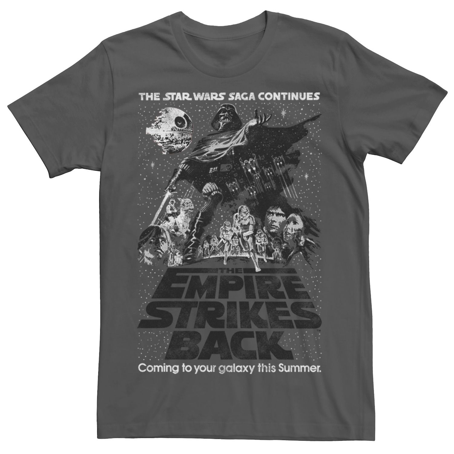 Мужская классическая футболка с графическим плакатом Empire Strikes Back Star Wars