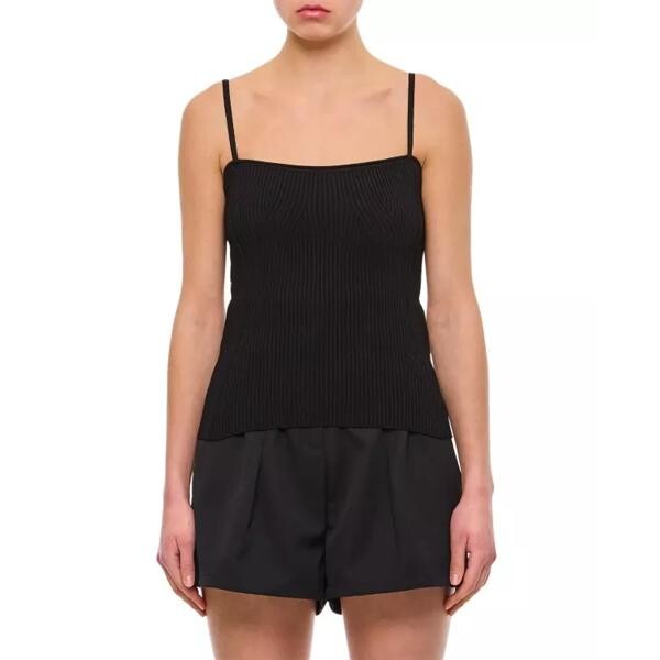 

Футболка ribbed knit top Jacquemus, черный