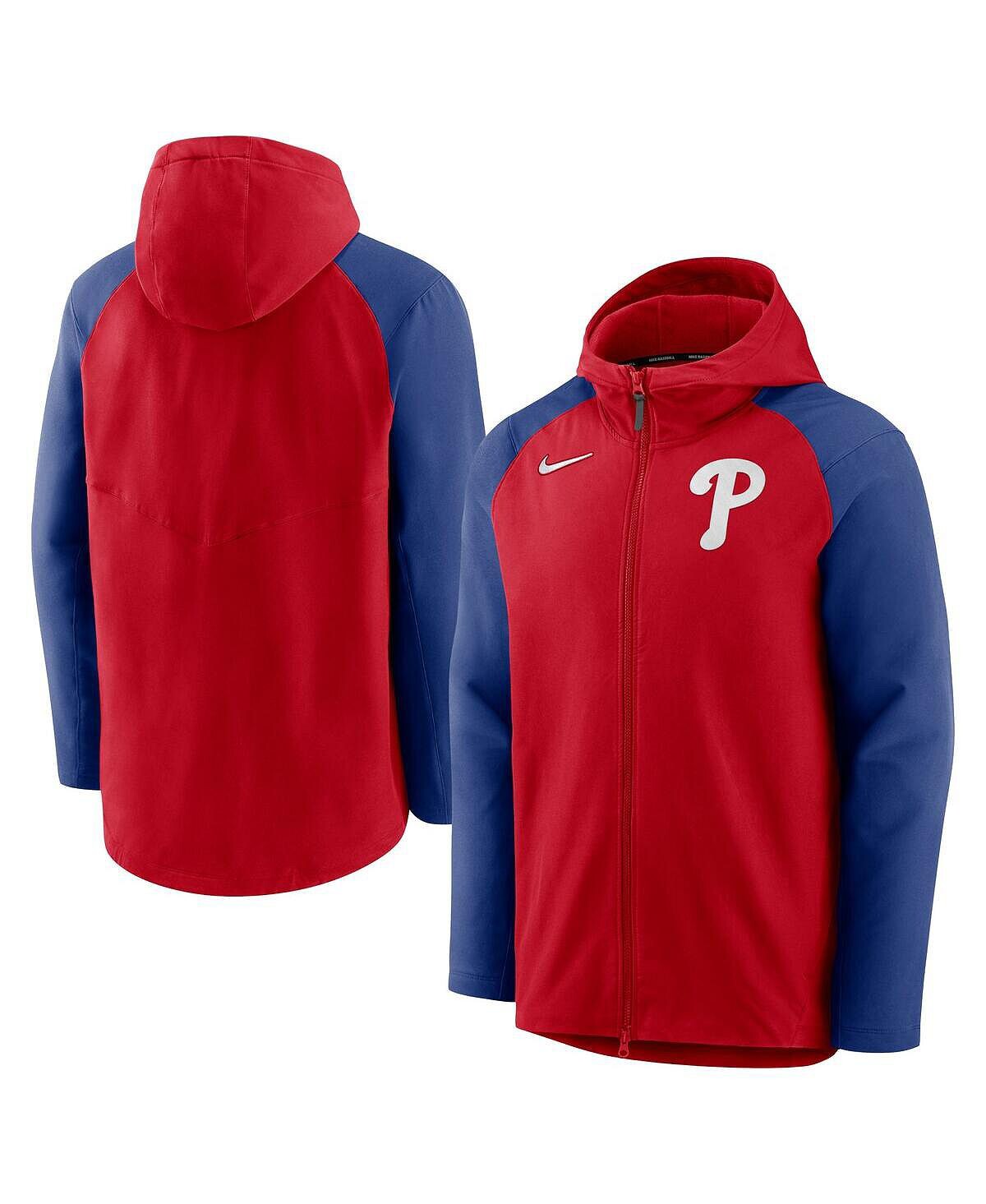 

Мужская красно-королевская куртка Philadelphia Phillies Authentic Collection с капюшоном и молнией во всю длину Nike