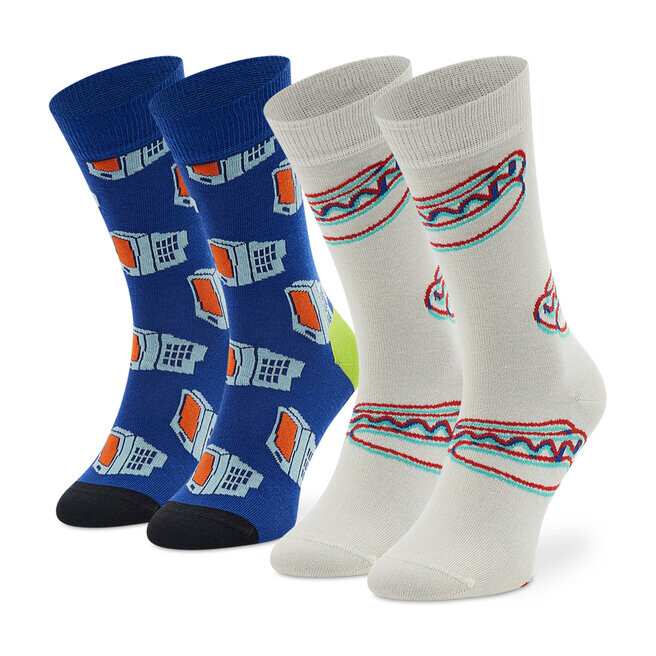 

Носки Happy Socks, 2 шт, темно-синий/белый