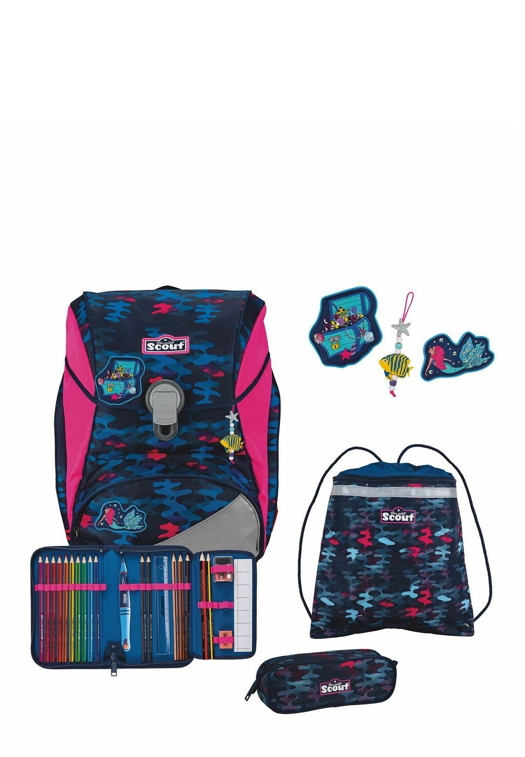 

Набор школьных сумок ALPHA SET 4-TEILIG Scout, цвет magic sea