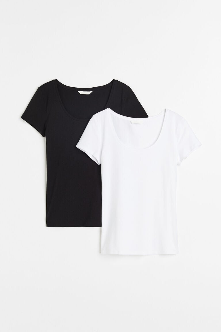 

2 пары топов из джерси H&M, белый