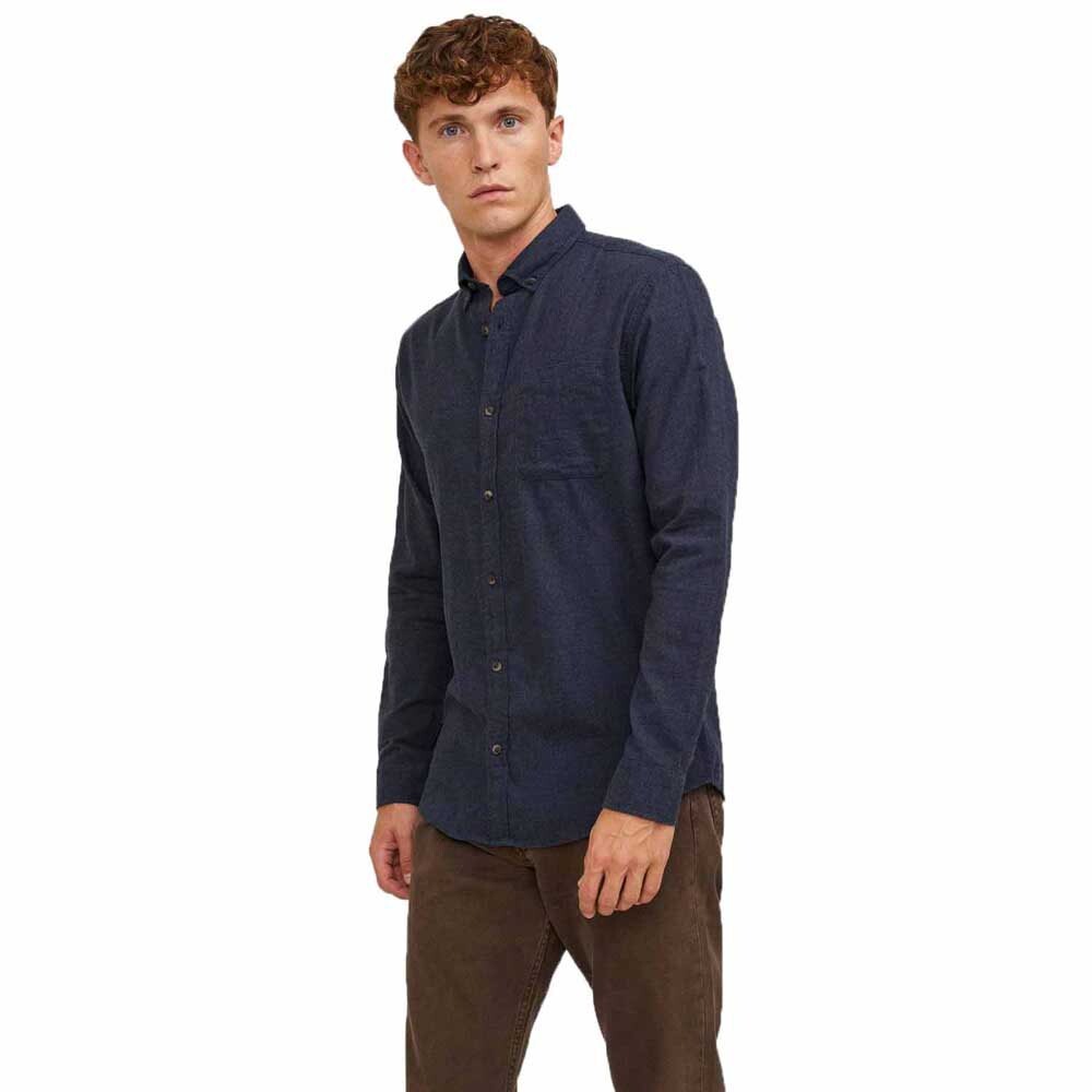

Рубашка с длинным рукавом Jack & Jones Classic Melange, синий