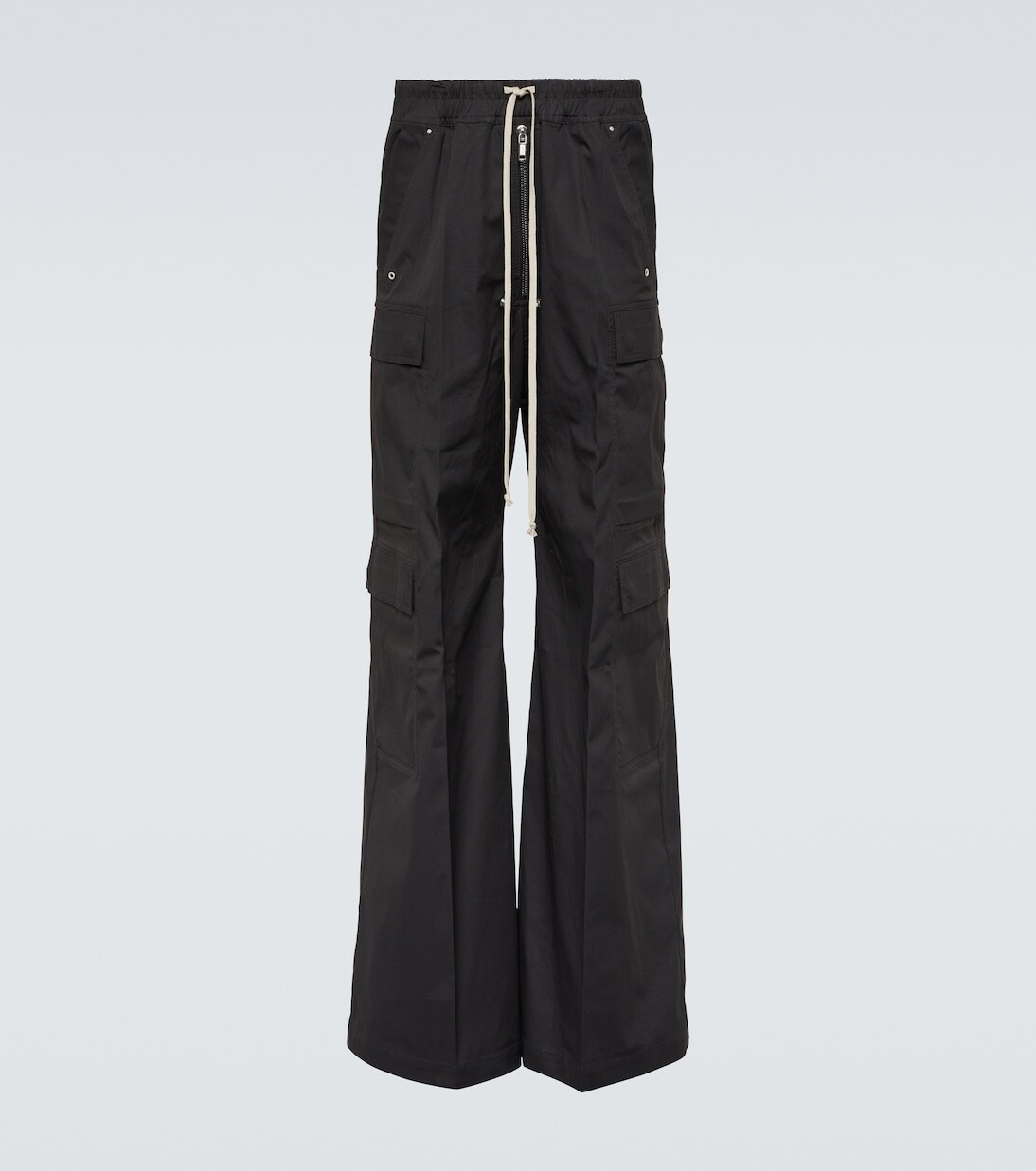 

Широкие брюки bela из смесового хлопка Rick Owens, черный